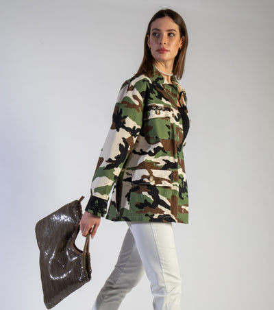 FIELD JACKET CAMO COTONE