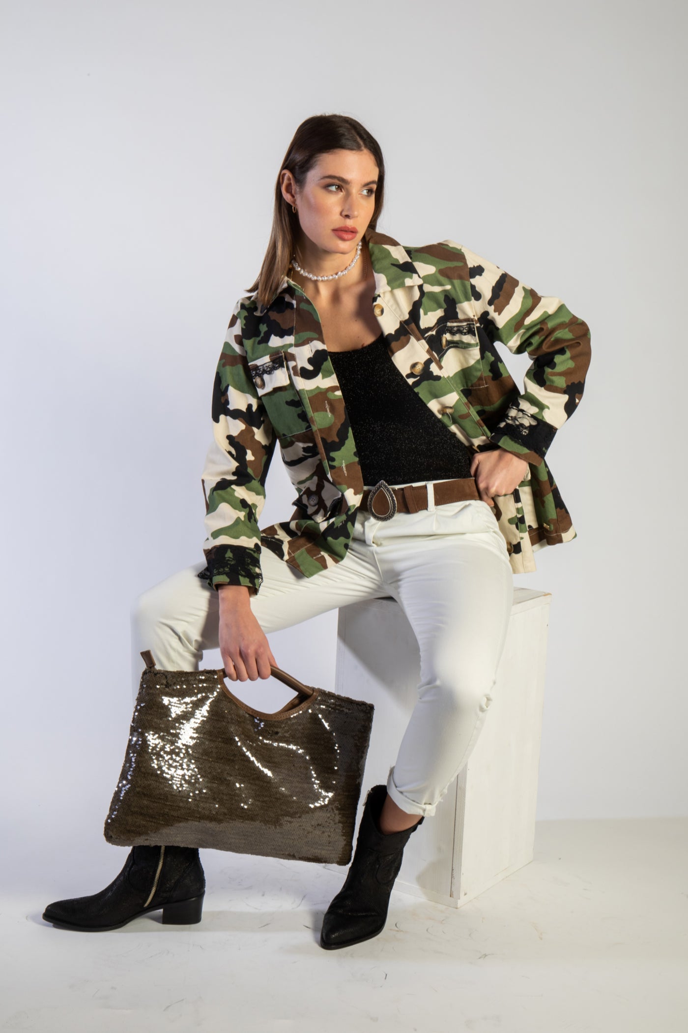 FIELD JACKET CAMO COTONE