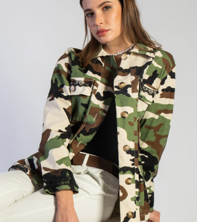 FIELD JACKET CAMO COTONE