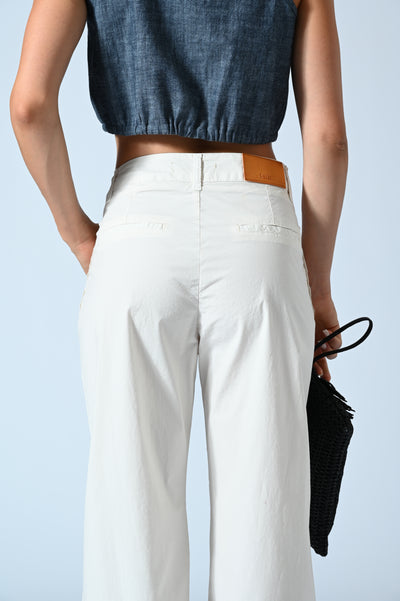 CROP-TOP BOTT. CHAMBRAY FIAMM.