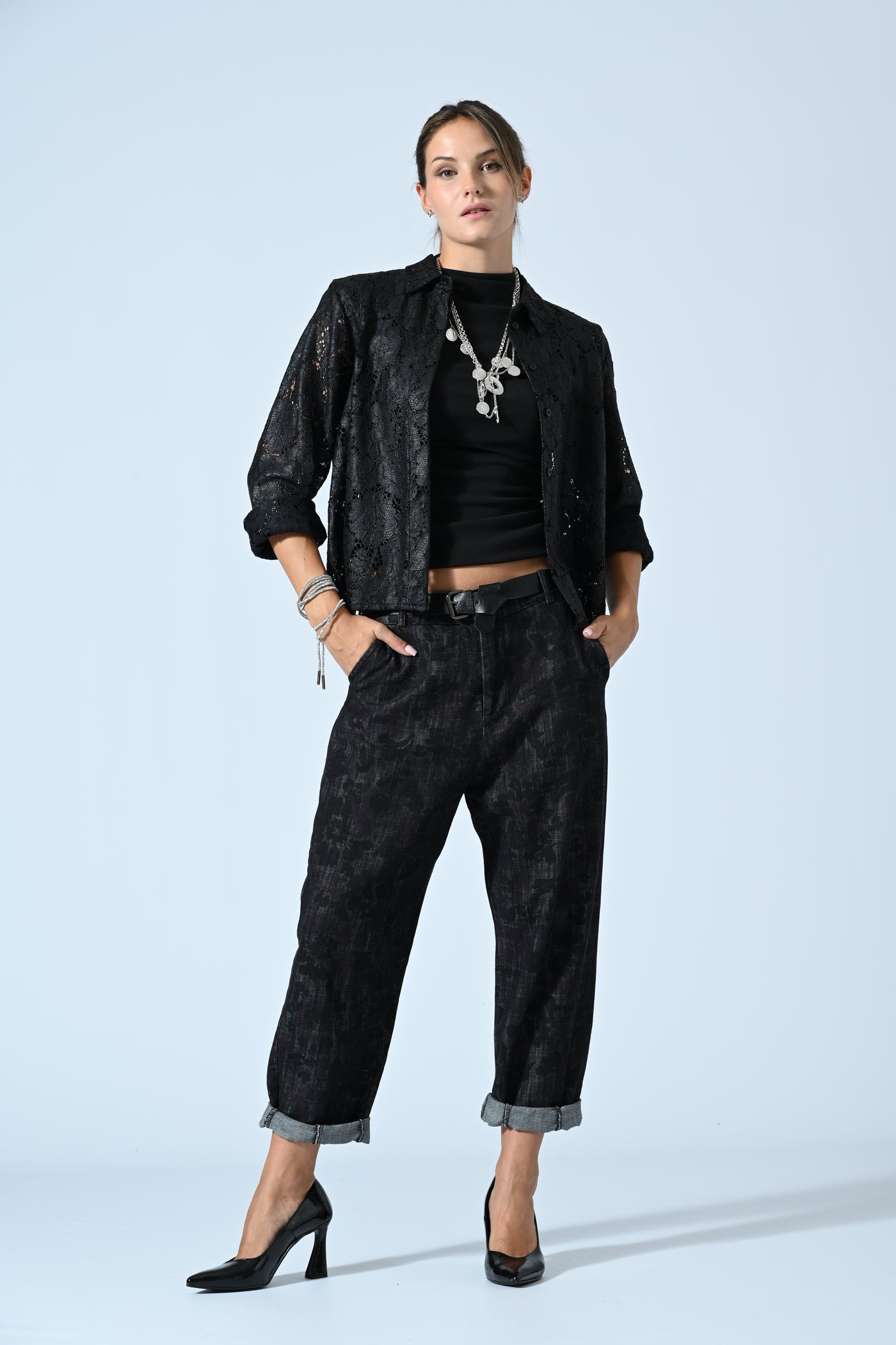 CAMICIA PIZZO RE-LOVED ROSA