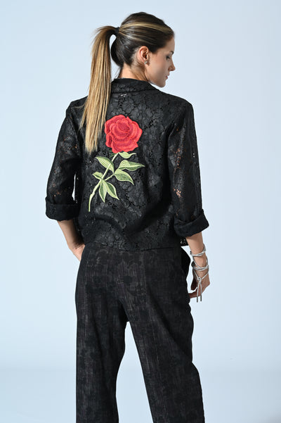 CAMICIA PIZZO RE-LOVED ROSA