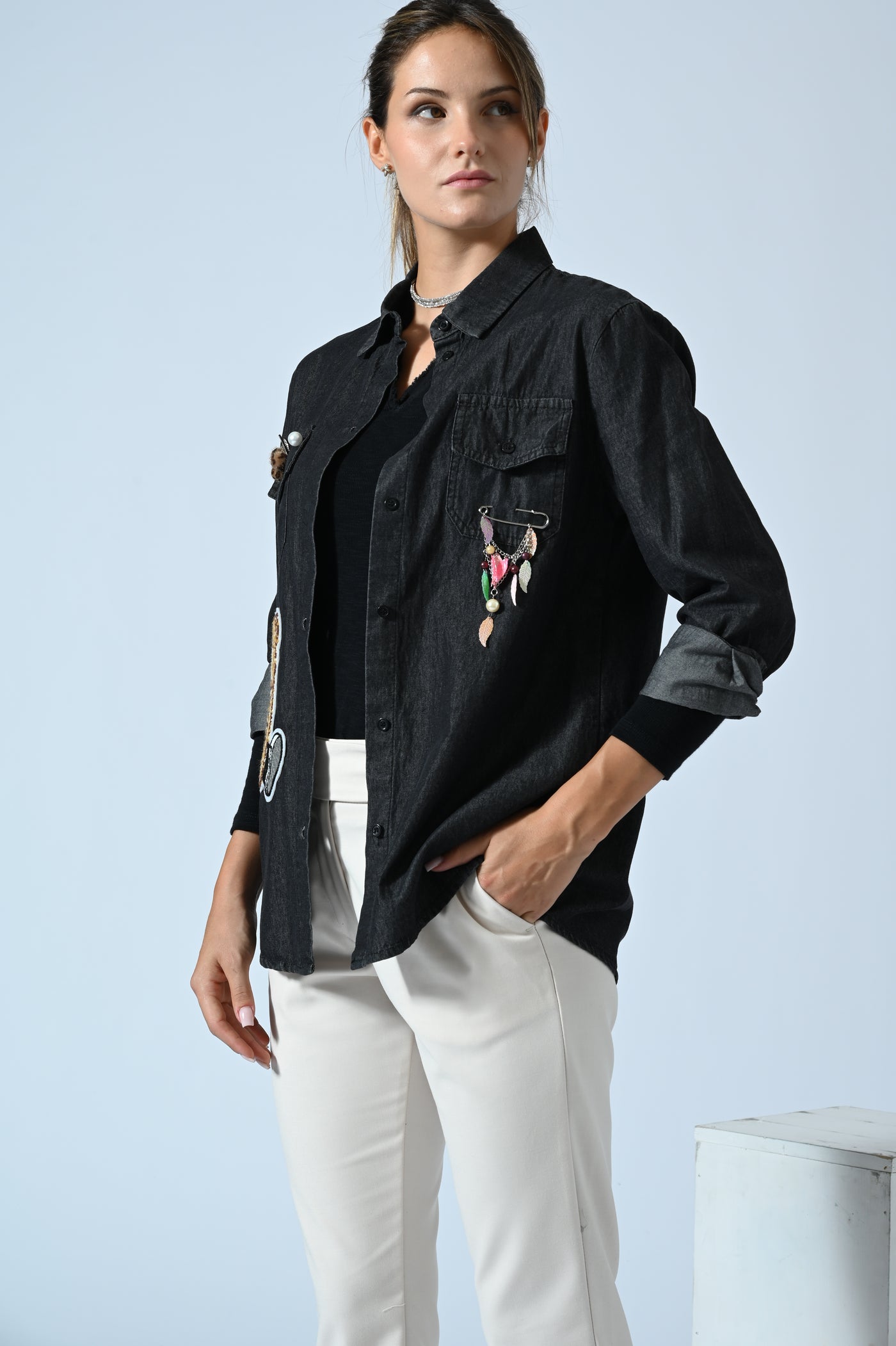 CAMICIA JEANS RE-LOVED BEAR