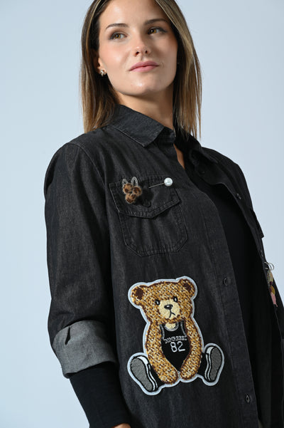 CAMICIA JEANS RE-LOVED BEAR