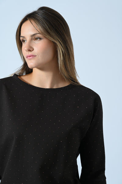 MAGLIA OVER P. MILANO STRASS