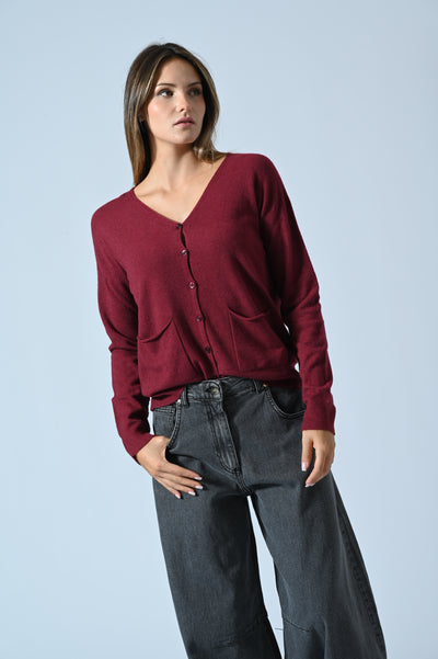 CARDIGAN TASCHE VISCOSA
