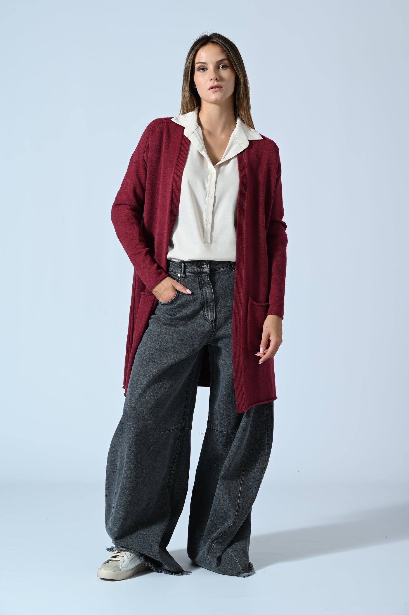 CARDIGAN LUNGO APERTO