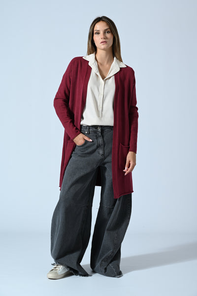 CARDIGAN LUNGO APERTO
