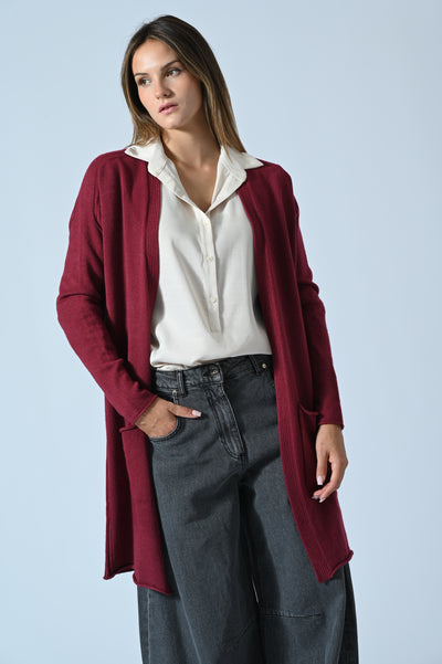 CARDIGAN LUNGO APERTO