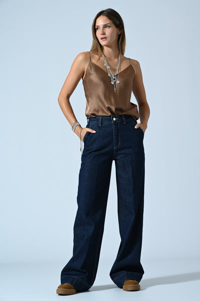 DENIM PALAZZO CHINO LAV. 0