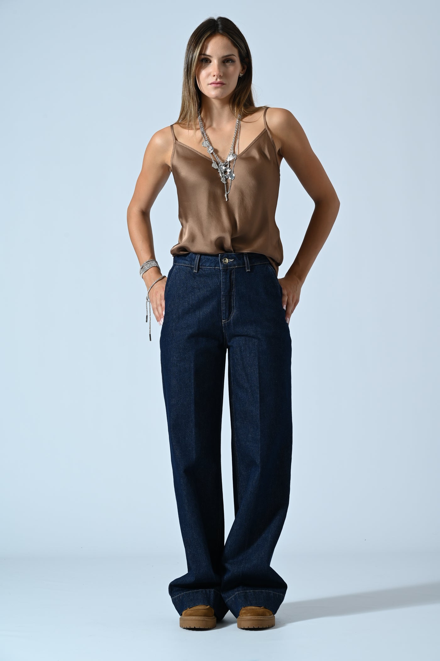 DENIM PALAZZO CHINO LAV. 0