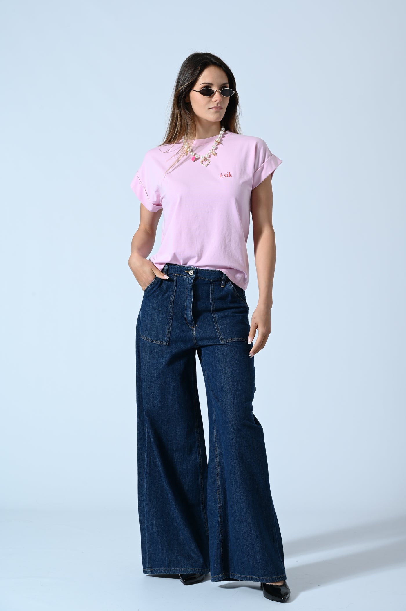 DENIM FLUIDO PALAZZO WORK