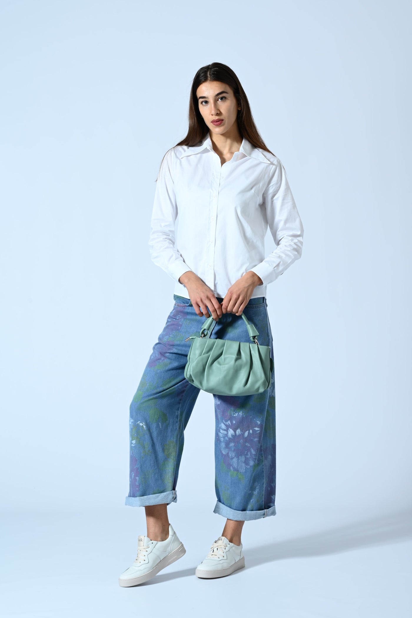 JEANS WIDE LEG FLOWER