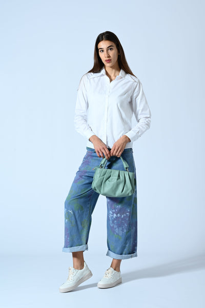 JEANS WIDE LEG FLOWER