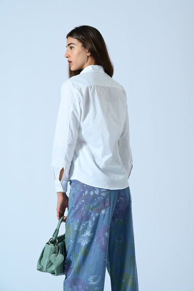 JEANS WIDE LEG FLOWER