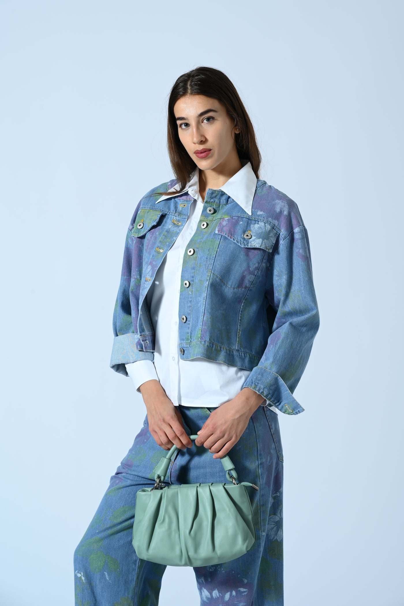 JEANS WIDE LEG FLOWER