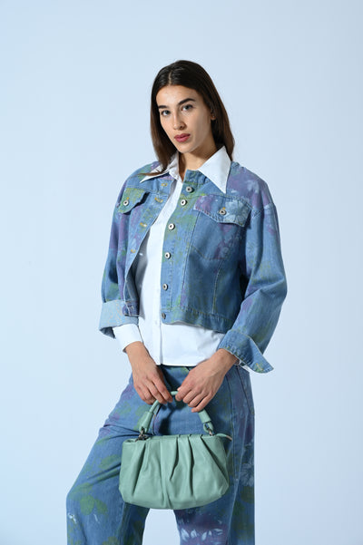 JEANS WIDE LEG FLOWER