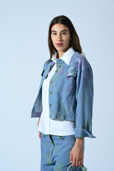 JEANS WIDE LEG FLOWER