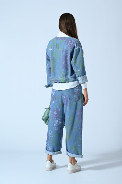 JEANS WIDE LEG FLOWER
