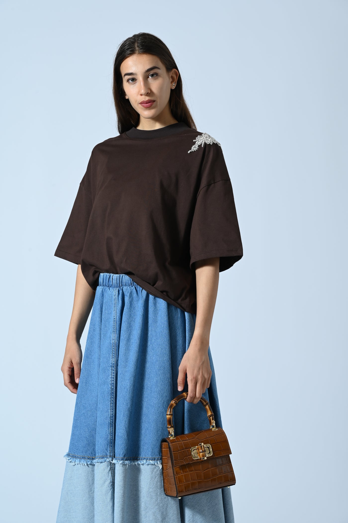 MAXI T-SHIRT APPL. SPALLA