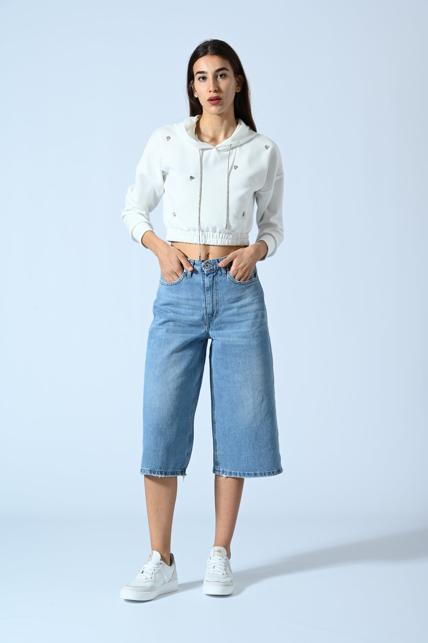 DENIM SUPER CROPPED