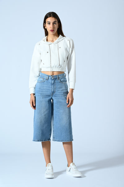 DENIM SUPER CROPPED