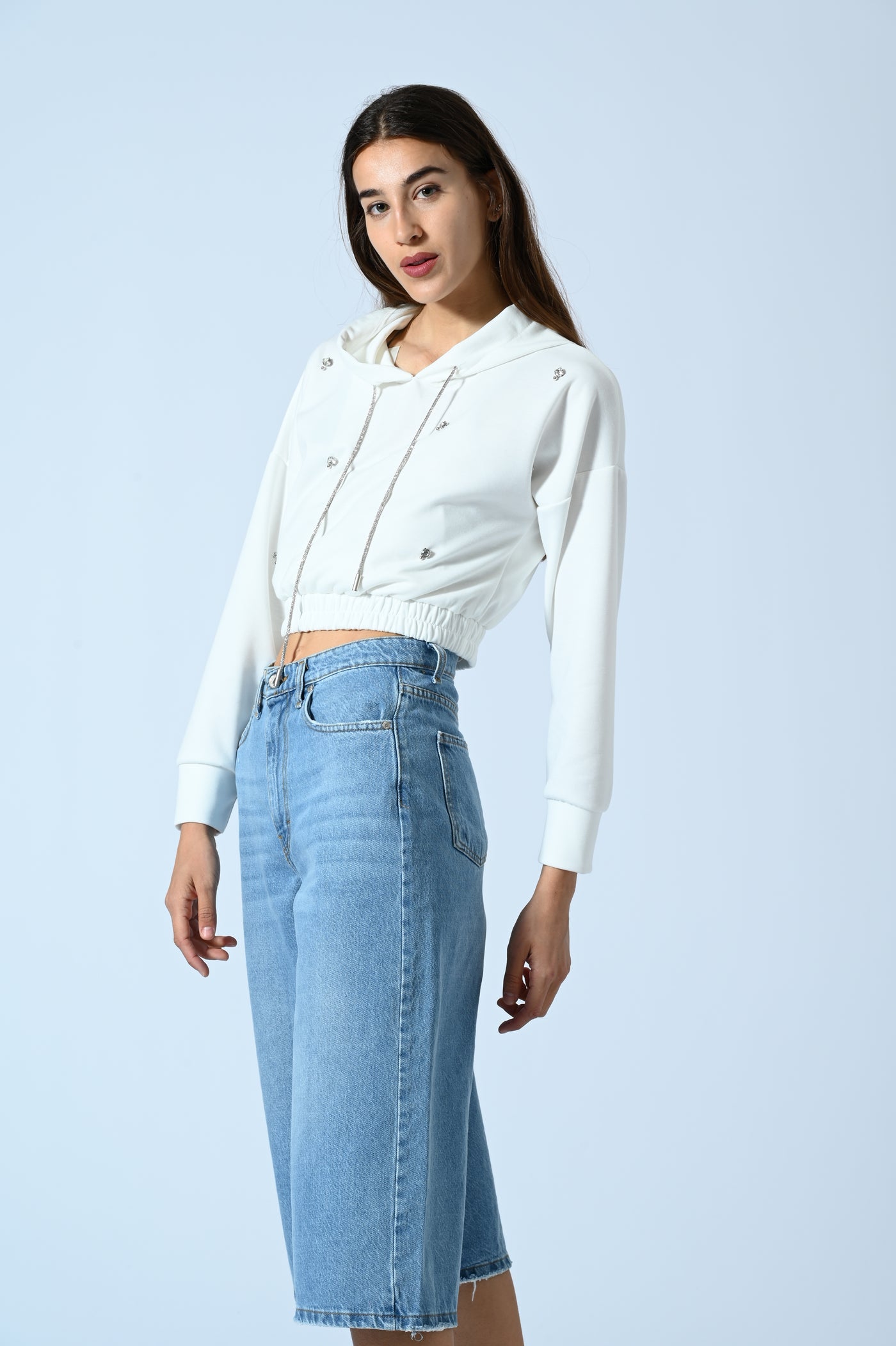 DENIM SUPER CROPPED