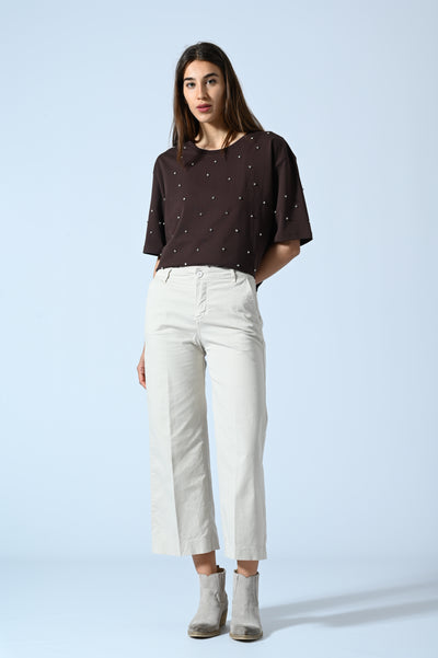 PANT. CHINO PALAZZO CROPPED
