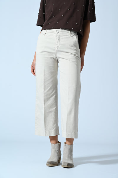 PANT. CHINO PALAZZO CROPPED