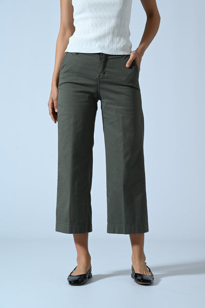 PANT. CHINO PALAZZO CROPPED