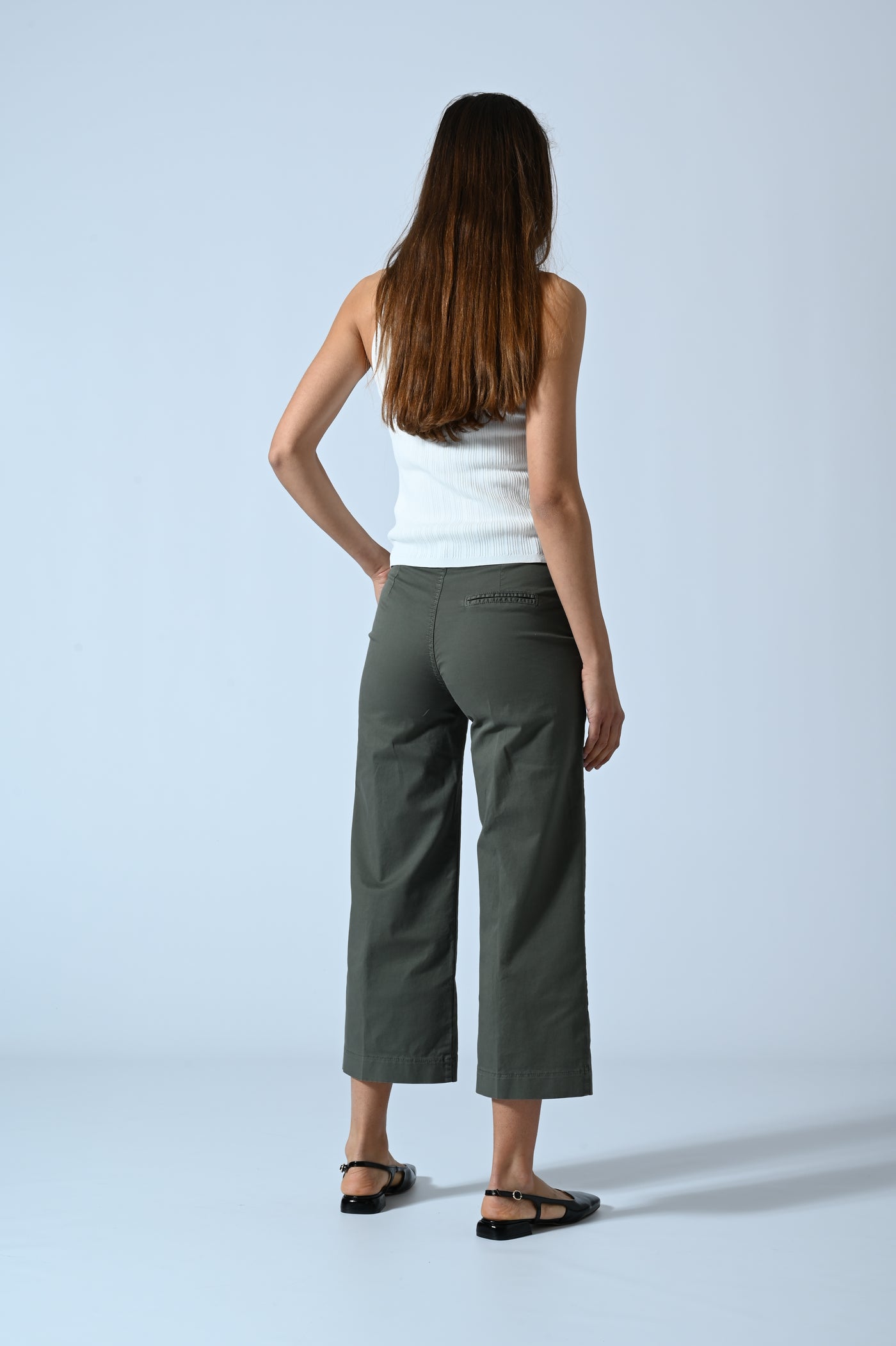 PANT. CHINO PALAZZO CROPPED
