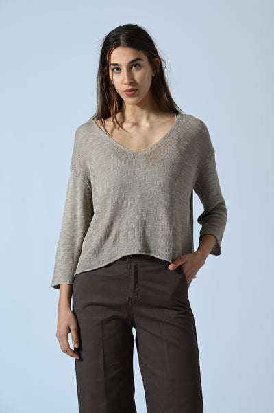 PANT. CHINO PALAZZO CROPPED