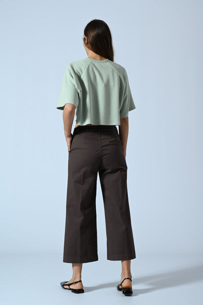 PANT. CHINO PALAZZO CROPPED