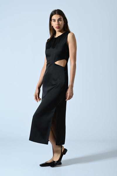 ABITO LUNGO RASO CUT-OUT