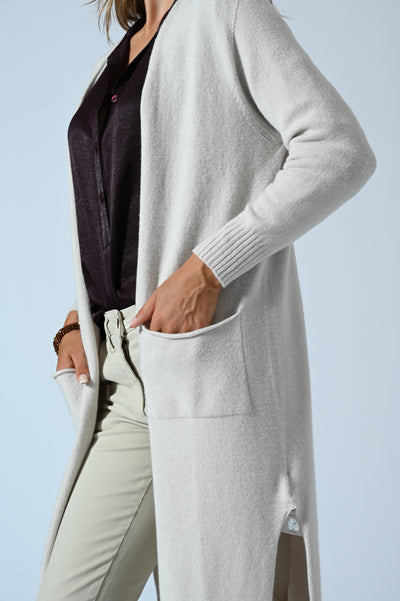 CARDIGAN LUNGO SPACCHI