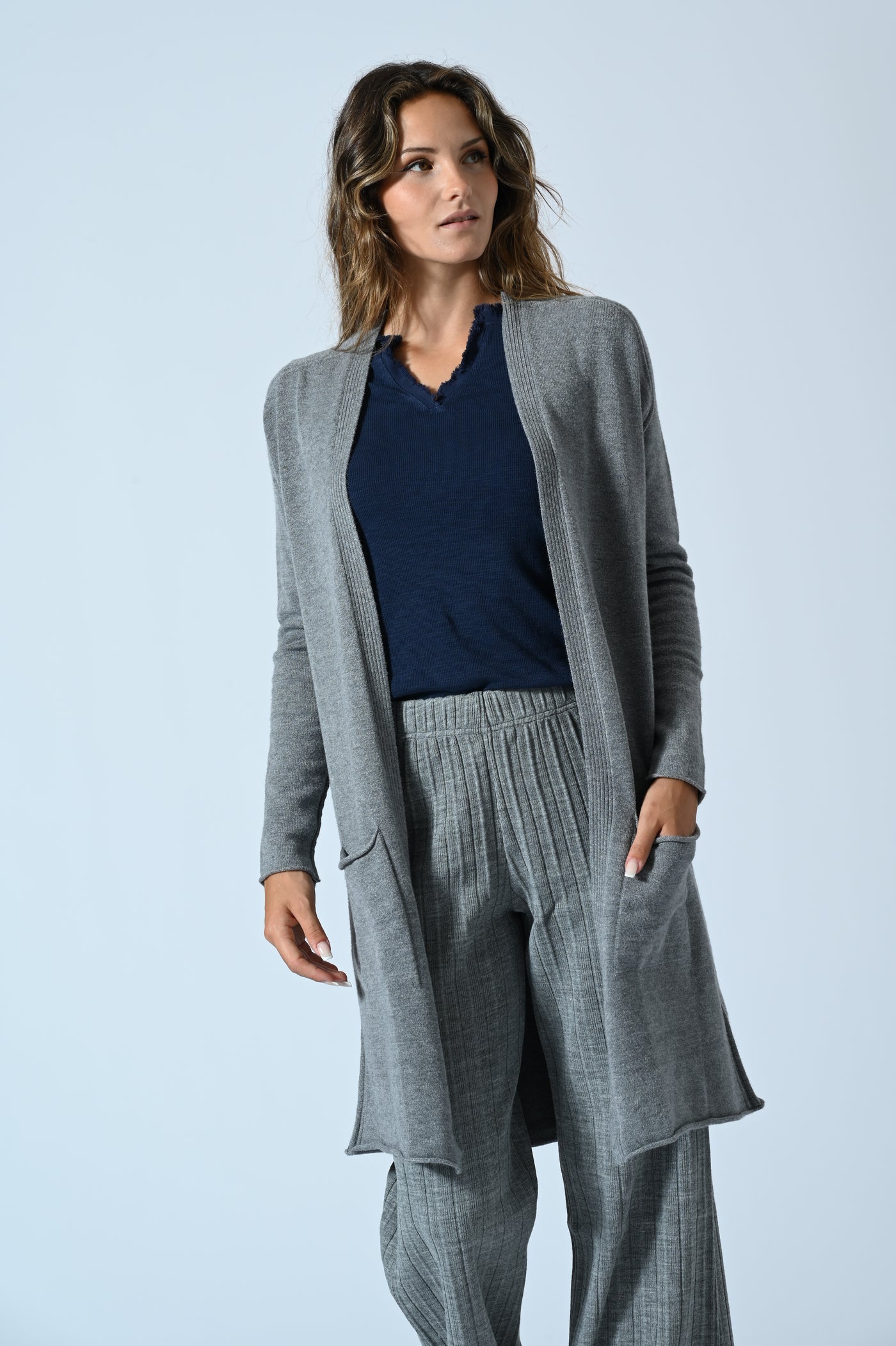 CARDIGAN LUNGO APERTO
