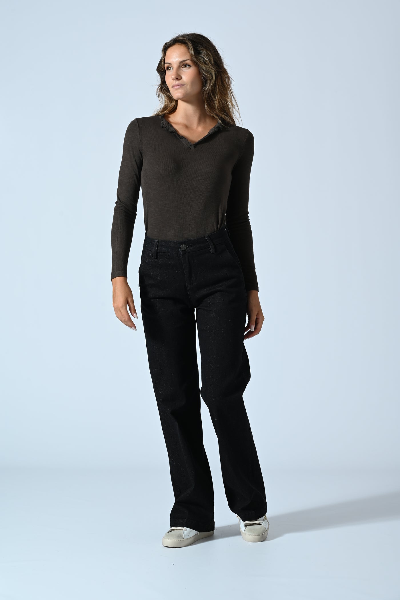 JEANS PALAZZO LUREX