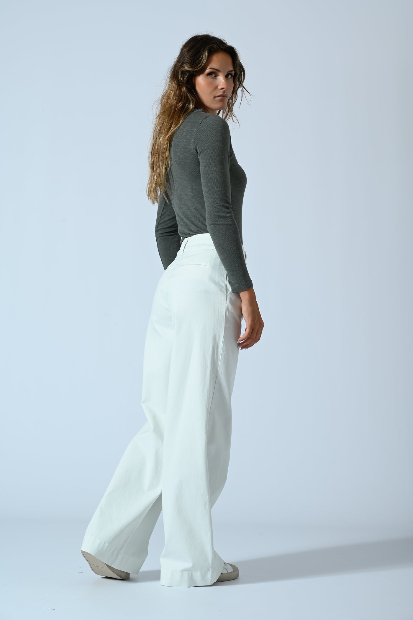PANT. CHINO PALAZZO COTONE