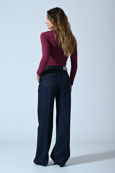 DENIM PALAZZO CHINO LAV. 0