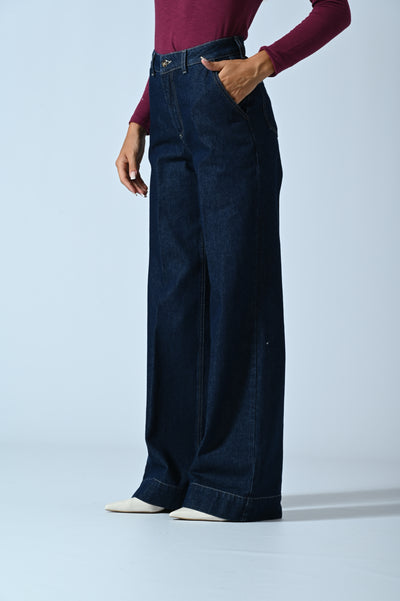 DENIM PALAZZO CHINO LAV. 0