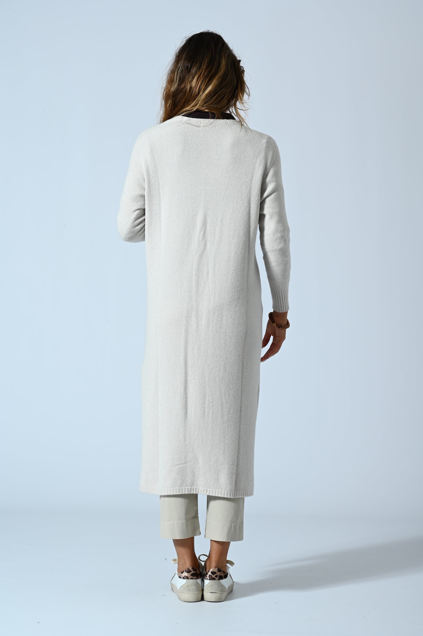 CARDIGAN LUNGO SPACCHI