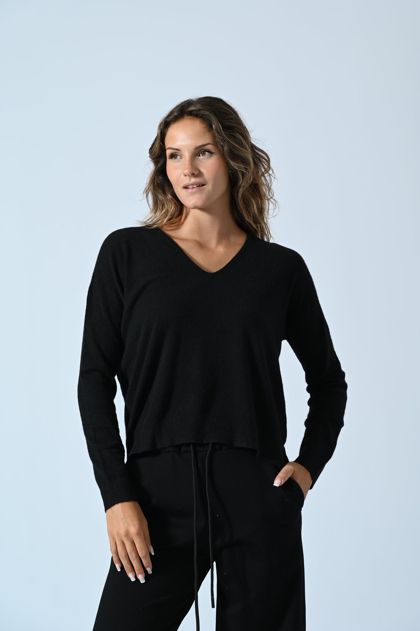 MAGLIA SCOLLO V VISCOSA