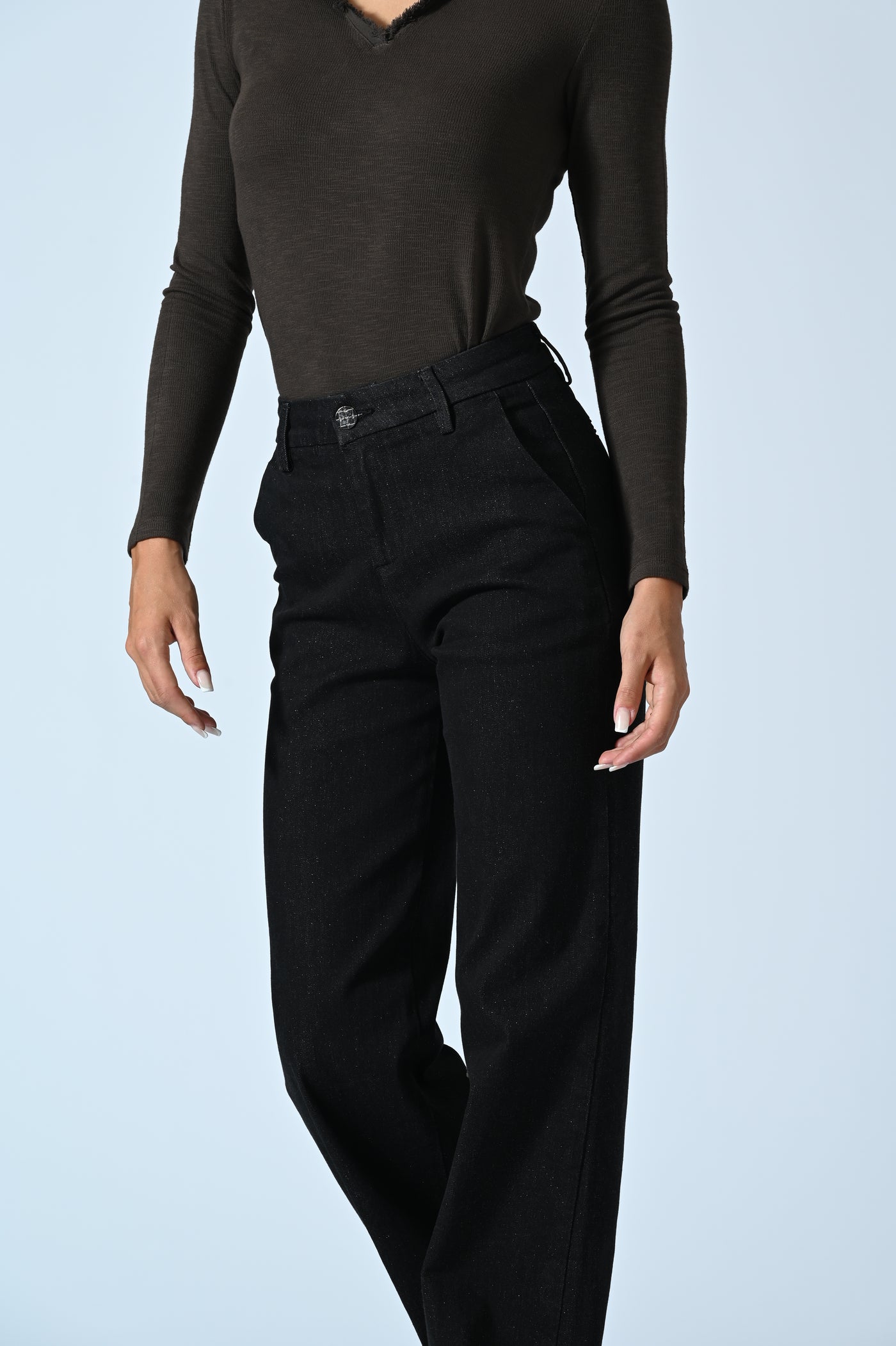 JEANS PALAZZO LUREX