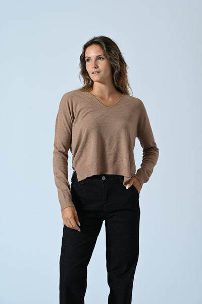 MAGLIA SCOLLO V VISCOSA