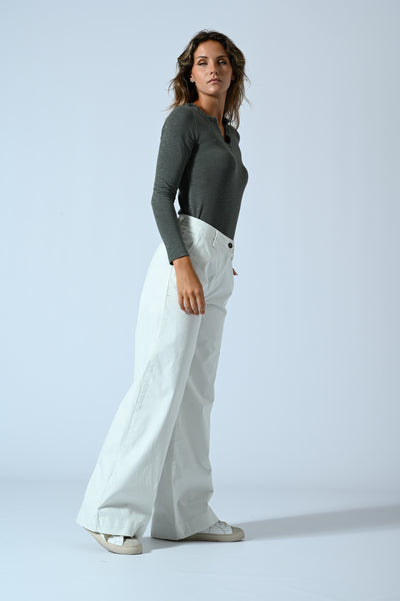 PANT. CHINO PALAZZO COTONE