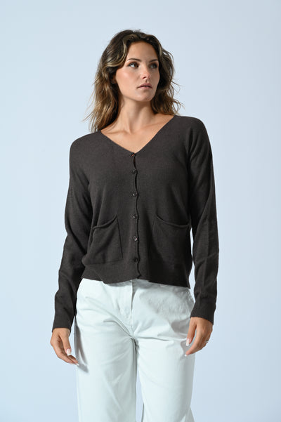 CARDIGAN TASCHE VISCOSA