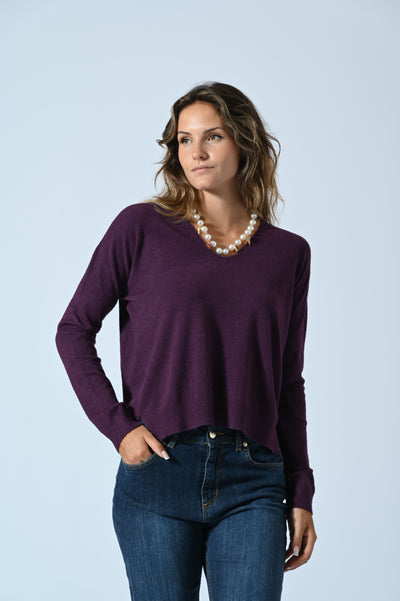 MAGLIA SCOLLO V VISCOSA