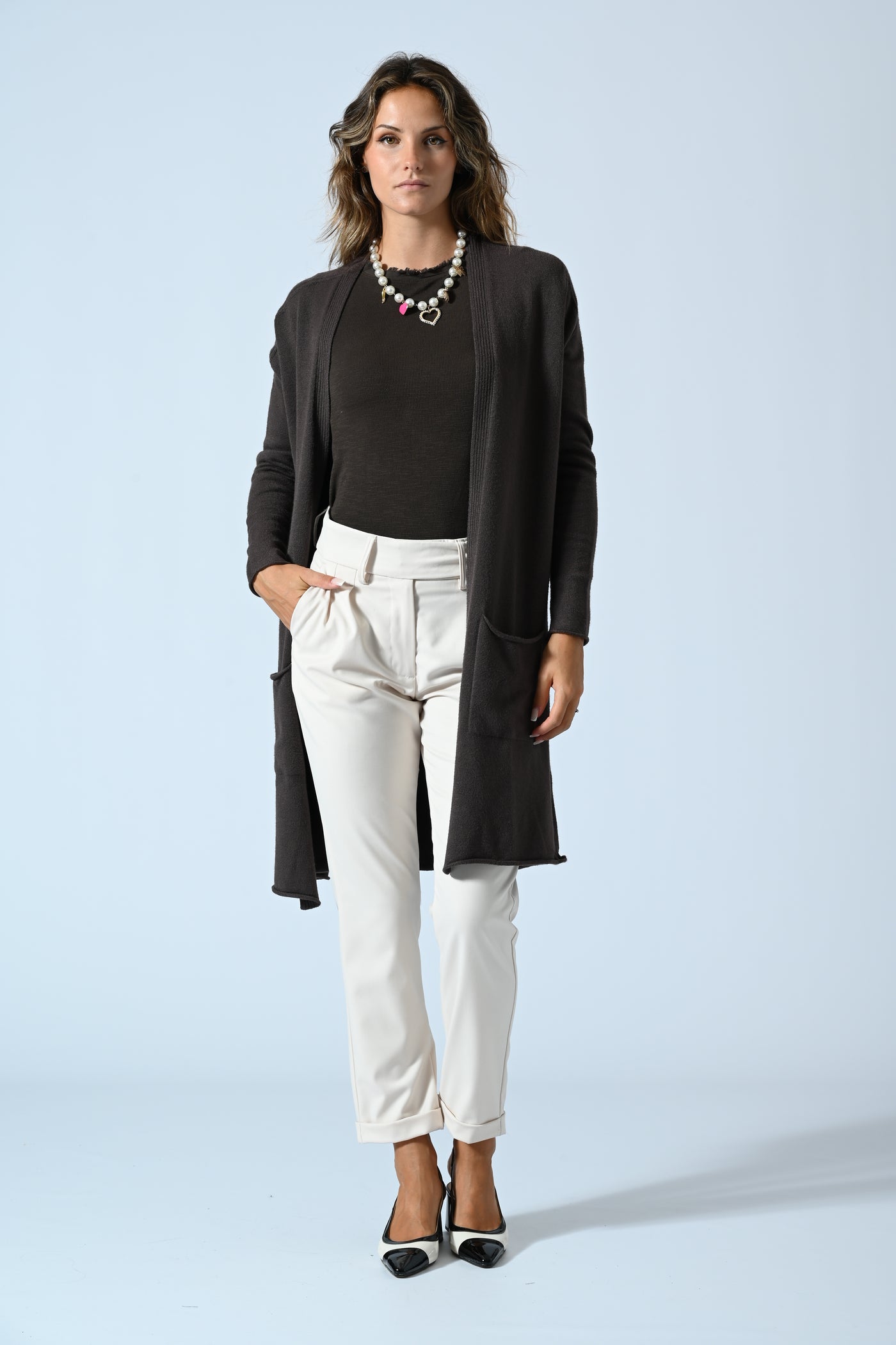 CARDIGAN LUNGO APERTO