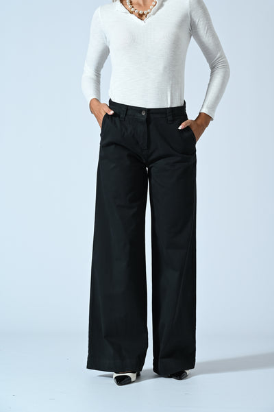 PANT. CHINO PALAZZO COTONE