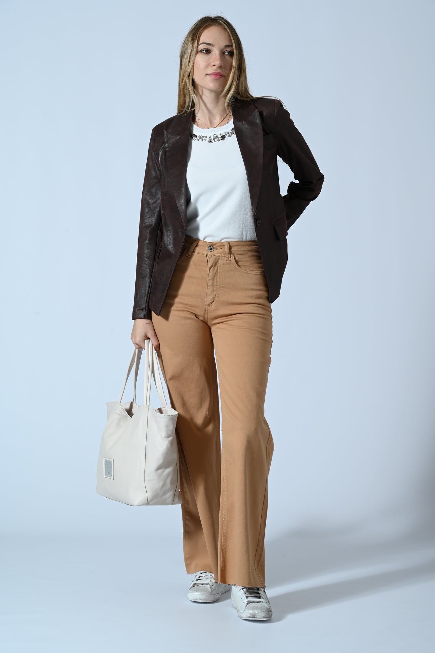 PANT. PALAZZO SFRANG. COTONE